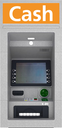 Geldautomat für den Wandeinbau