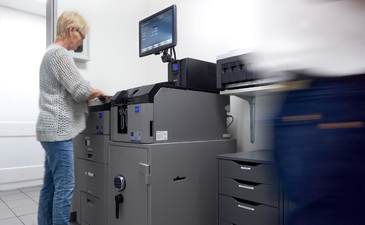 Cash-Recycling-System im Einsatz